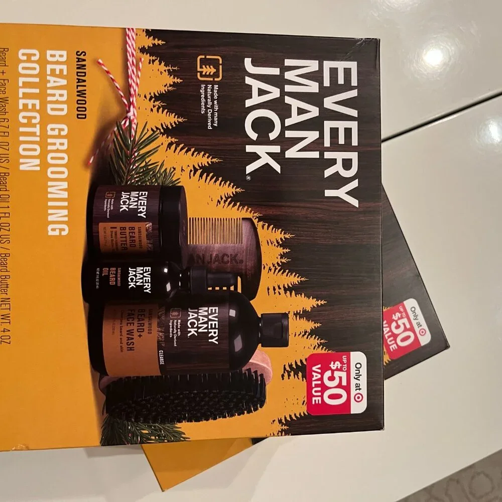 Every‎ Man Jack Sandalwood Beard Grooming Sets (TWO Sets) (new) h/x